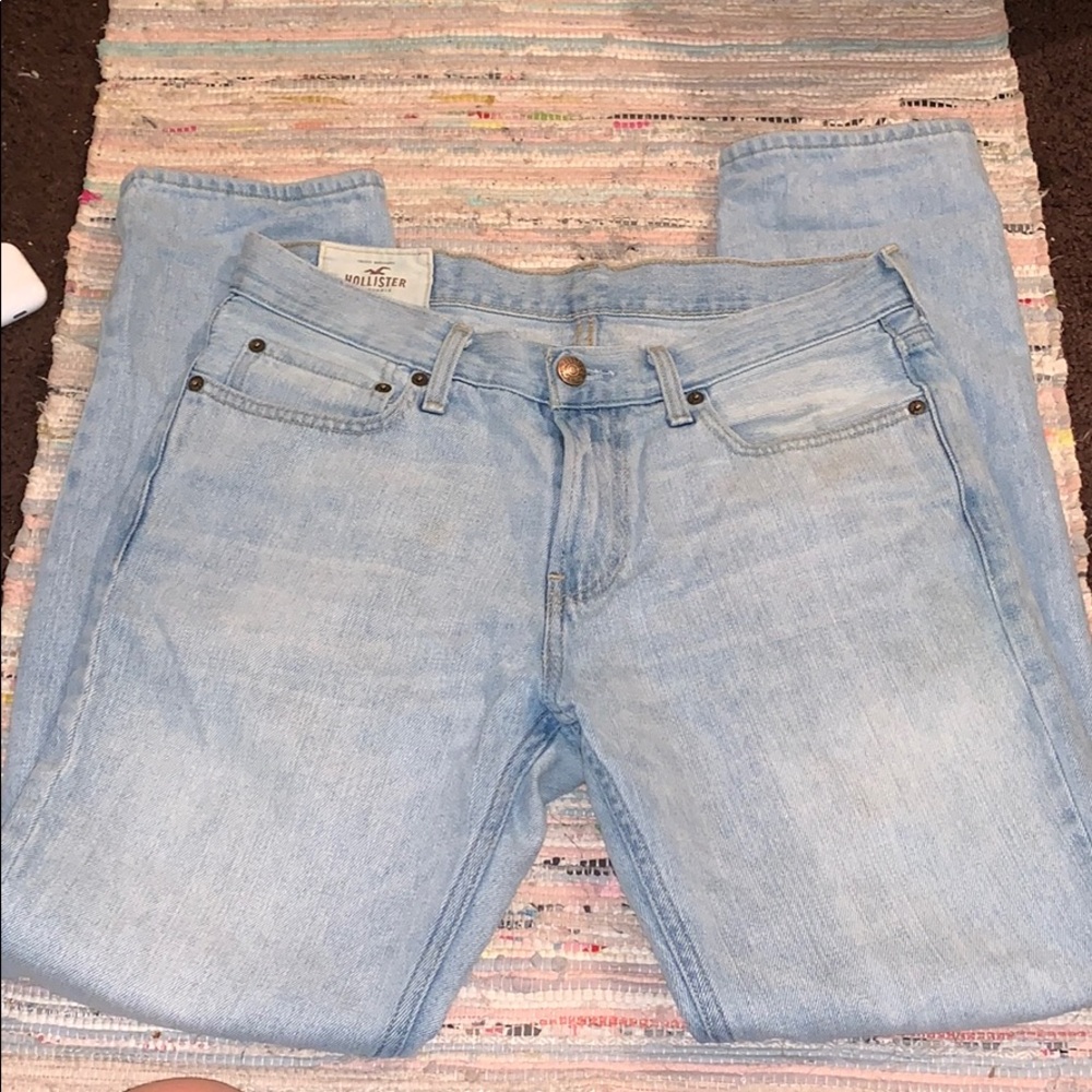 Hollister Mens Light Wash Straight Leg 32x30